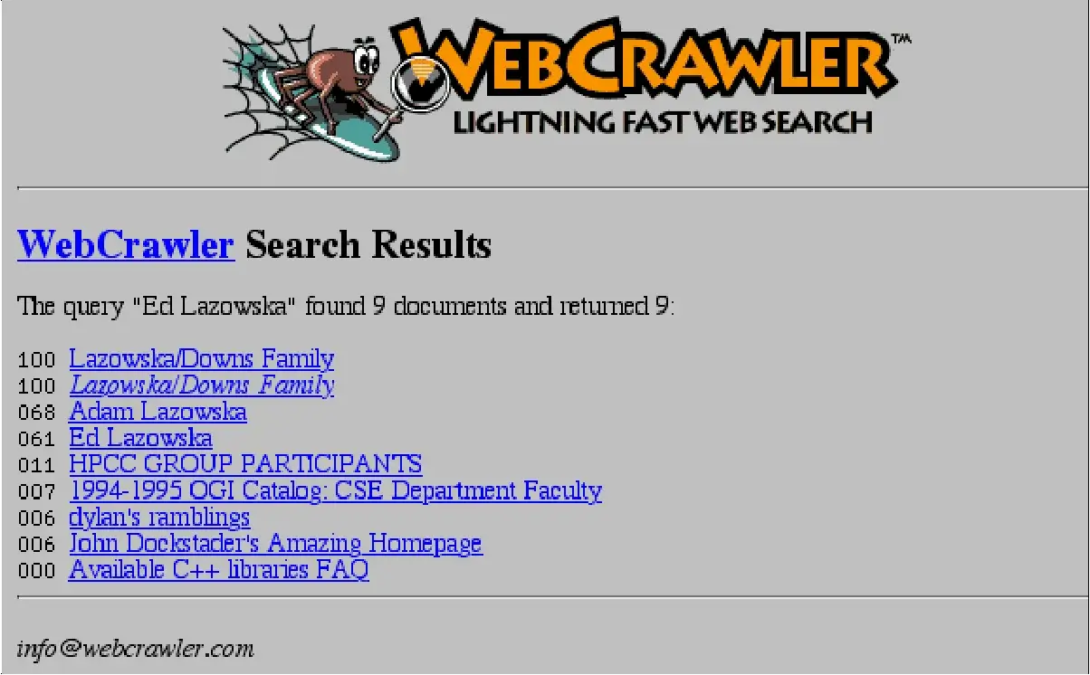 WebCrawler Interface